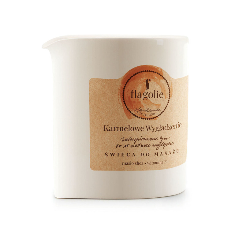 Flagolie, naturalna świeca sojowa do masażu i aromaterapii o zapachu jaśminowo-karmelowym 200 g.
